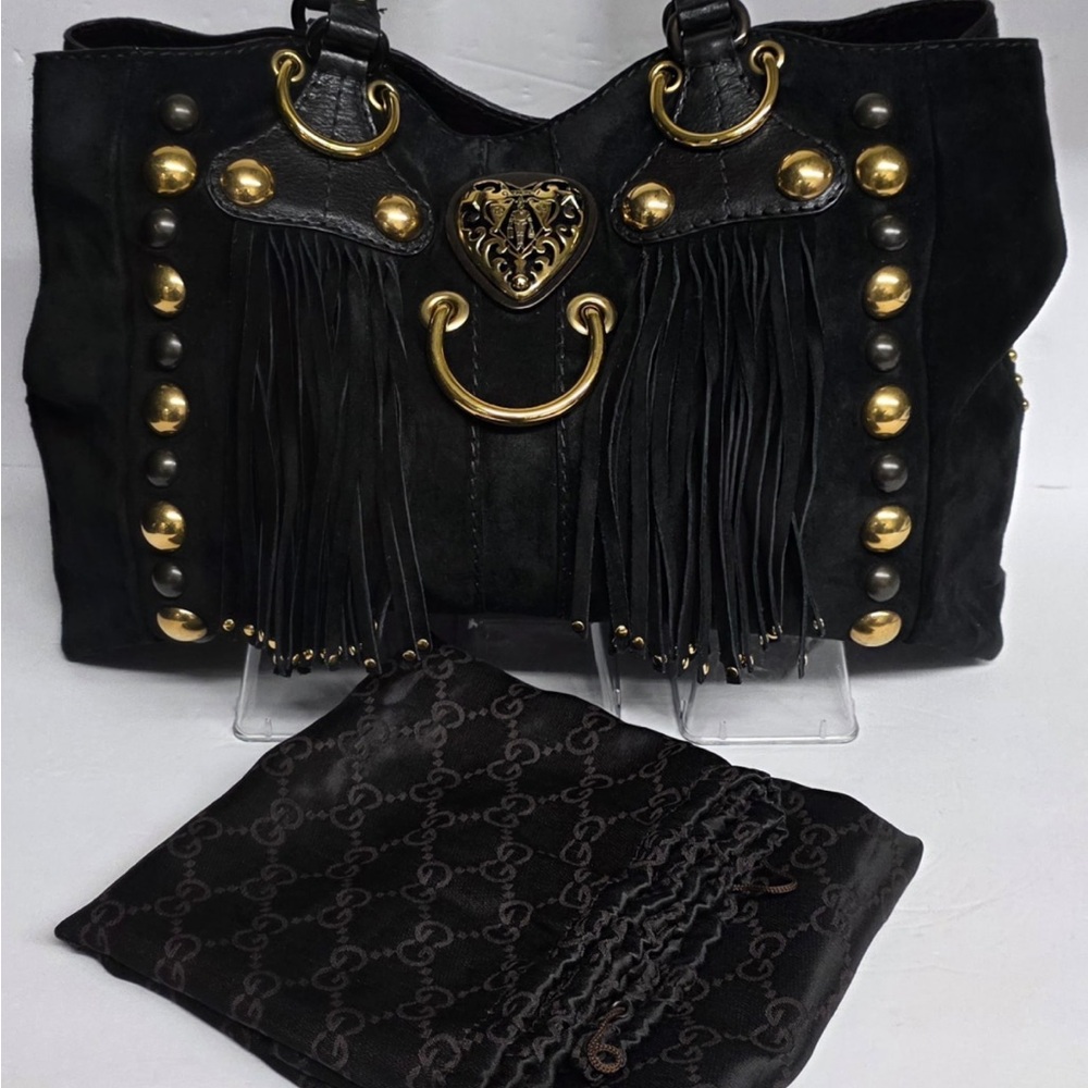 Gucci Babouska Extremely Rare Limited Edition Hysteria Fringe Studded Tote